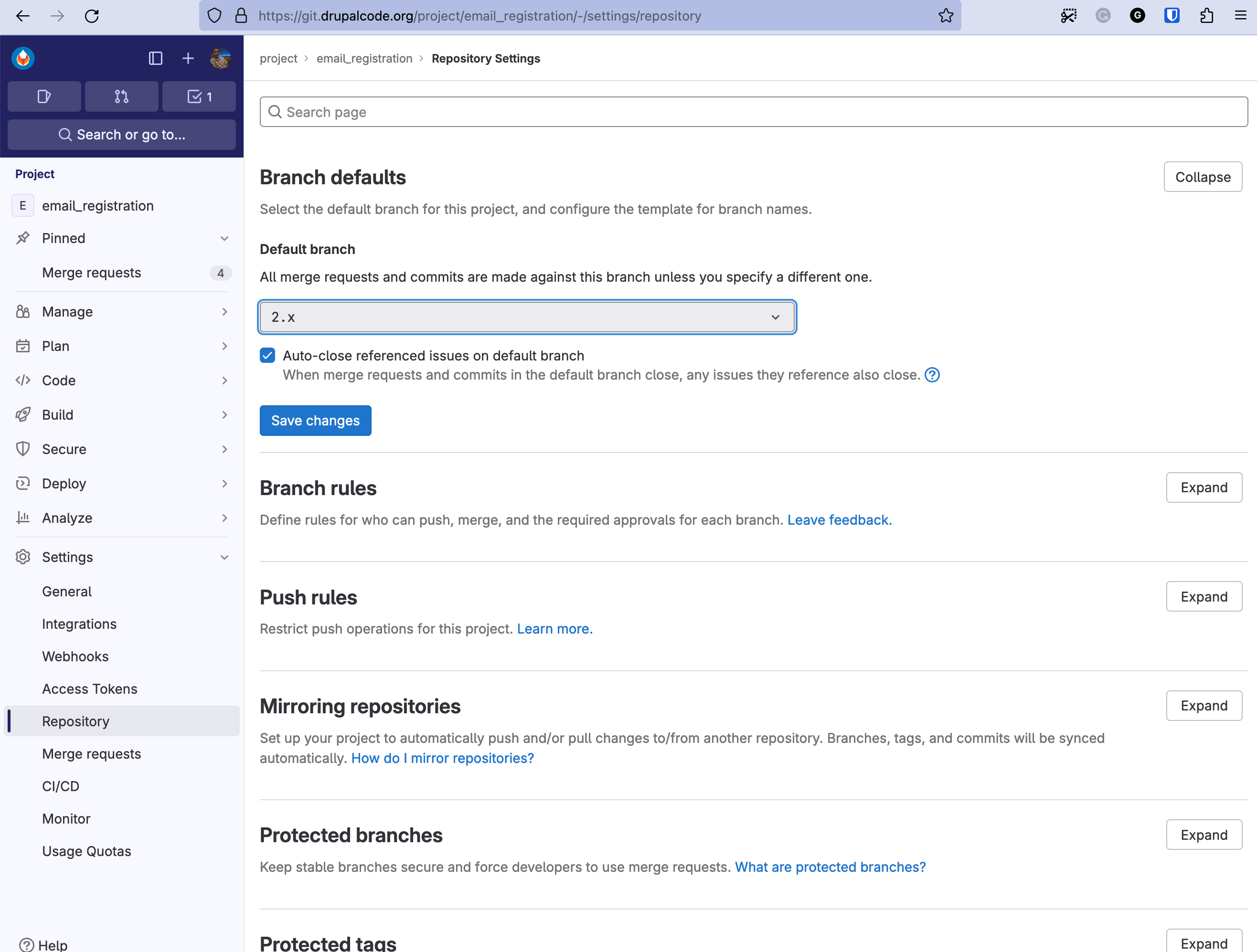 change-default-branch-gitlab-to-2-x-3396141-drupal